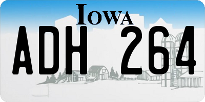 IA license plate ADH264