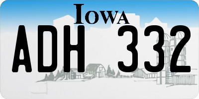 IA license plate ADH332