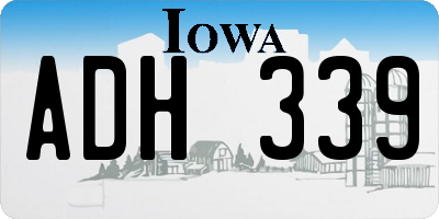 IA license plate ADH339