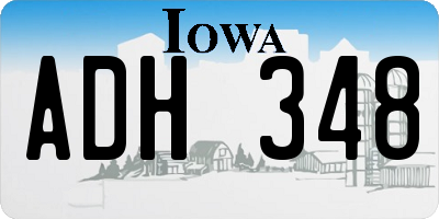 IA license plate ADH348