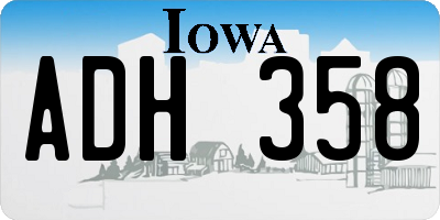 IA license plate ADH358