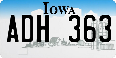 IA license plate ADH363