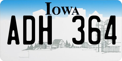 IA license plate ADH364