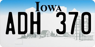 IA license plate ADH370