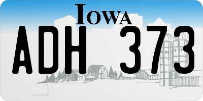 IA license plate ADH373