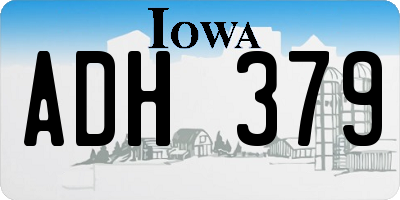 IA license plate ADH379