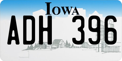 IA license plate ADH396