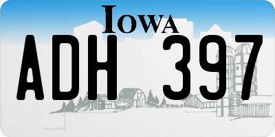 IA license plate ADH397
