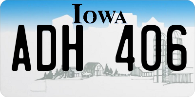 IA license plate ADH406