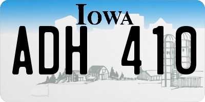 IA license plate ADH410