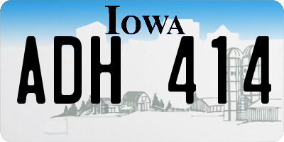 IA license plate ADH414