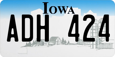 IA license plate ADH424