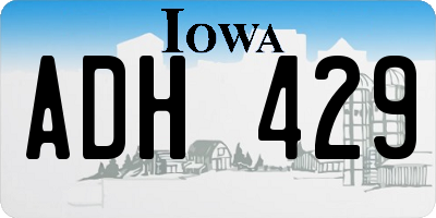 IA license plate ADH429