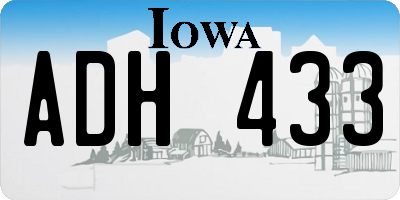 IA license plate ADH433
