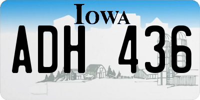 IA license plate ADH436