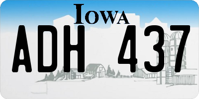 IA license plate ADH437