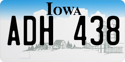 IA license plate ADH438