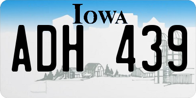 IA license plate ADH439