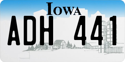 IA license plate ADH441