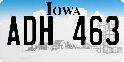 IA license plate ADH463