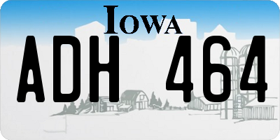 IA license plate ADH464