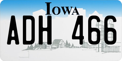 IA license plate ADH466