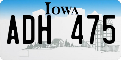 IA license plate ADH475