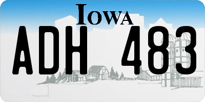 IA license plate ADH483