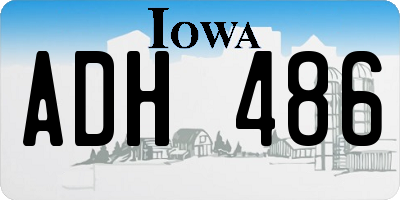 IA license plate ADH486