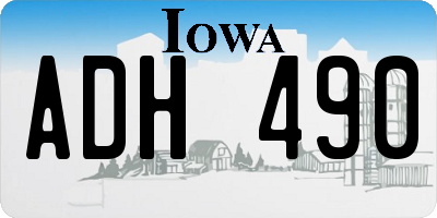 IA license plate ADH490