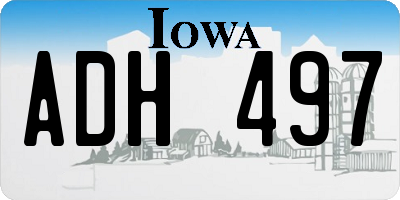 IA license plate ADH497