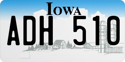 IA license plate ADH510