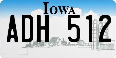 IA license plate ADH512