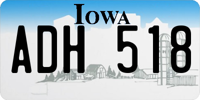 IA license plate ADH518