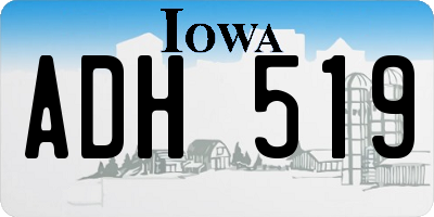 IA license plate ADH519