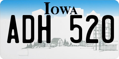 IA license plate ADH520