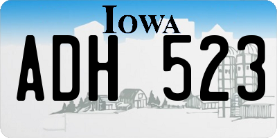 IA license plate ADH523