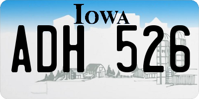 IA license plate ADH526