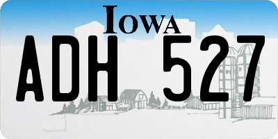 IA license plate ADH527