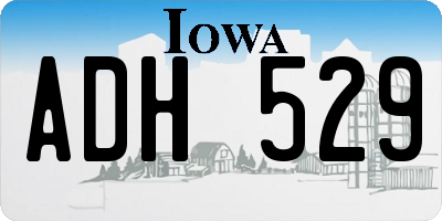 IA license plate ADH529