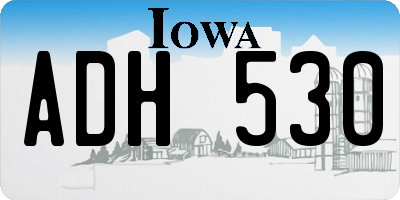 IA license plate ADH530
