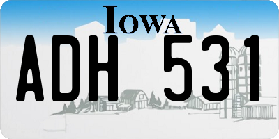 IA license plate ADH531