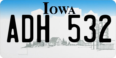 IA license plate ADH532