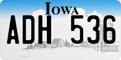 IA license plate ADH536