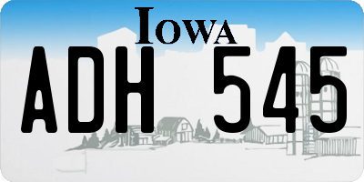 IA license plate ADH545