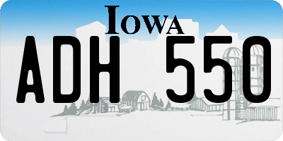 IA license plate ADH550