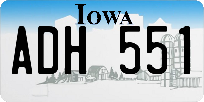 IA license plate ADH551