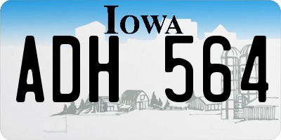 IA license plate ADH564