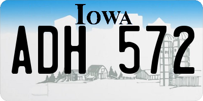 IA license plate ADH572
