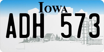 IA license plate ADH573